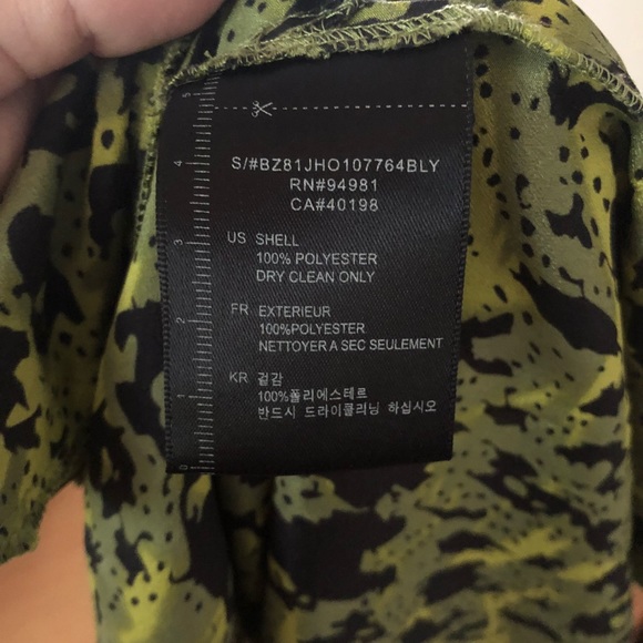 Green Leopard Bow Neck Ruffle Tunic - Picture 6 of 6